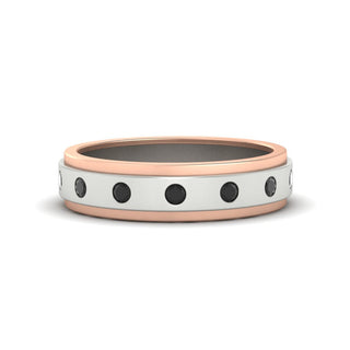 Two Tone Bezel Stone | Wedding Band
