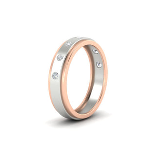 Two Tone Bezel Stone | Wedding Band
