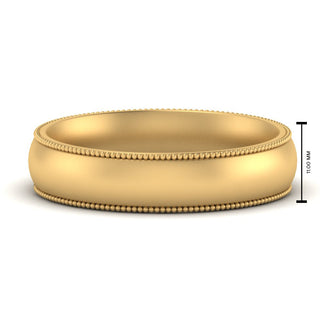Milgrain Wedding Band | 4 mm