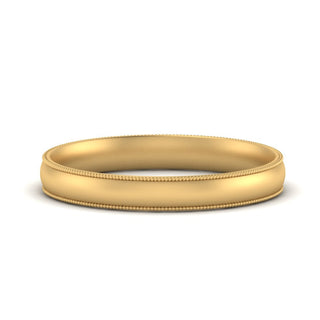 Milgrain Wedding Band | 4 mm