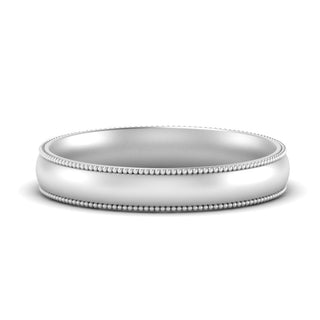 Milgrain Wedding Band | 4 mm
