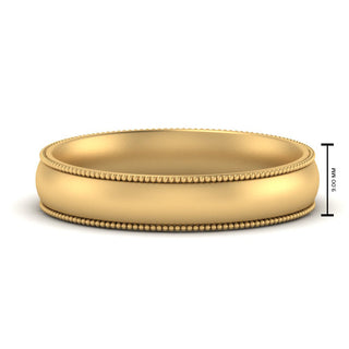 Milgrain Wedding Band | 4 mm