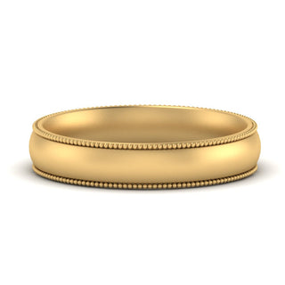 Milgrain Wedding Band | 4 mm