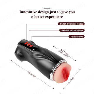 MYNA| 3 in 1 App Control Sucking and Vibration Male Pocket Pussy - MENAGERIE Intimates MENS Lingerie