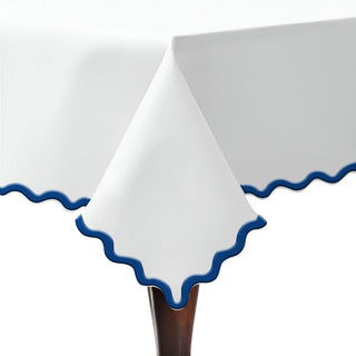 Applique Scalloped Embroidery Cotton Table Cloth