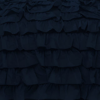 400TC Sateen Solid Cotton Waterfall Ruffle Duvet Cover Set