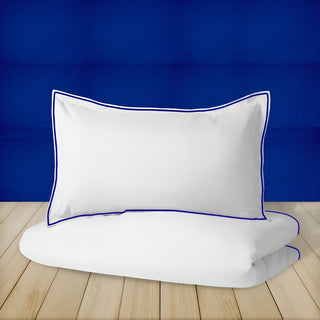 400TC Embroidery Cotton Sateen Solid Duvet Cover Set
