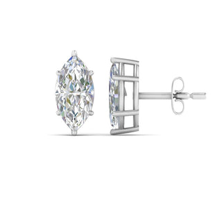 Marquise Diamond 6 Prong Stud Earrings
