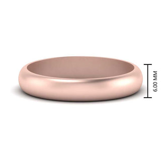 Low Dome 6mm Men Wedding Band - MENAGERIE Intimates MENS Lingerie