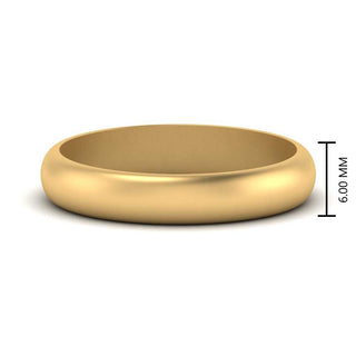 Low Dome 6mm Men Wedding Band - MENAGERIE Intimates MENS Lingerie