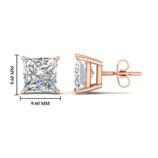 Princess Cut Diamond Stud Earring