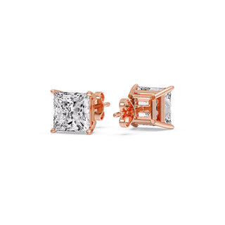 Princess Cut Diamond Stud Earring