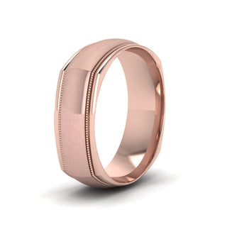 Rose Gold Milgrain Square Band Ring - MENAGERIE Intimates MENS Lingerie