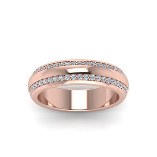 Beveled Edge Matte Eternity | Engagement Ring