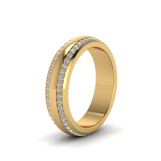 Beveled Edge Matte Eternity | Engagement Ring