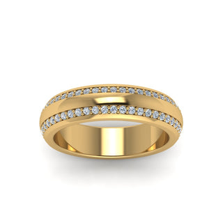 Beveled Edge Matte Eternity | Engagement Ring