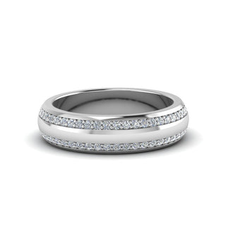 Beveled Edge Matte Eternity | Engagement Ring