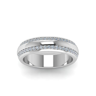 Beveled Edge Matte Eternity | Engagement Ring