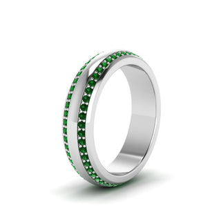 Beveled Edge Matte Eternity | Engagement Ring