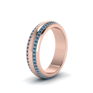 Beveled Edge Matte Eternity | Engagement Ring