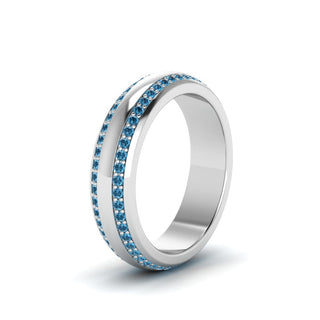 Beveled Edge Matte Eternity | Engagement Ring