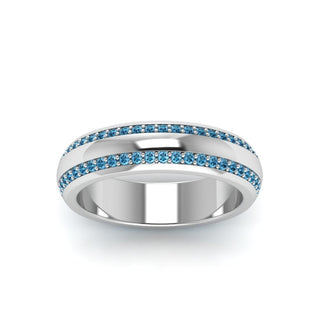 Beveled Edge Matte Eternity | Engagement Ring