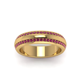 Beveled Edge Matte Eternity | Engagement Ring