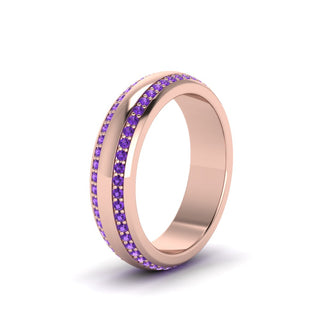 Beveled Edge Matte Eternity | Engagement Ring