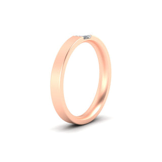 Single Emerald Mens Wedding Band