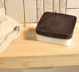 Cedar + Bay Leaf | Coffee Soap | Exfoliating, Hydrating, Zero-Waste