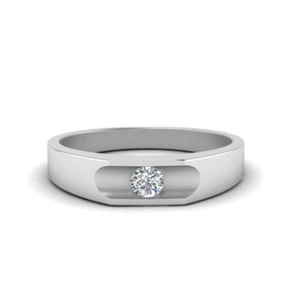 Half Bezel Solitaire | Diamond Ring