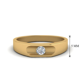 Half Bezel Solitaire | Diamond Ring