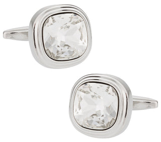 Swarovski Crystal Clear Cufflinks