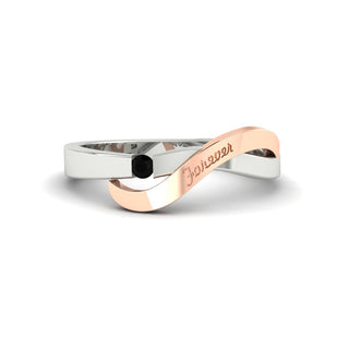 Swirl Love Mens Wedding Ring