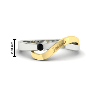 Swirl Love Mens Wedding Ring