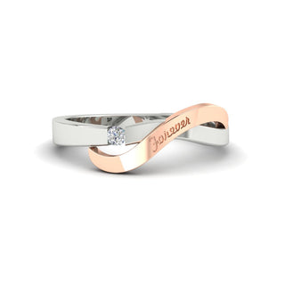 Swirl Love Mens Wedding Ring