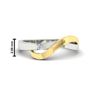 Swirl Love Mens Wedding Ring