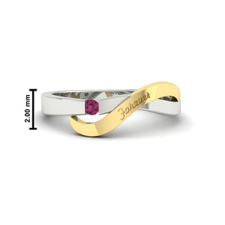 Swirl Love Mens Wedding Ring
