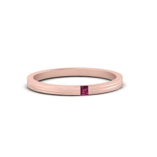 Thin Princess Cut Mens Band Ring - MENAGERIE Intimates MENS Lingerie