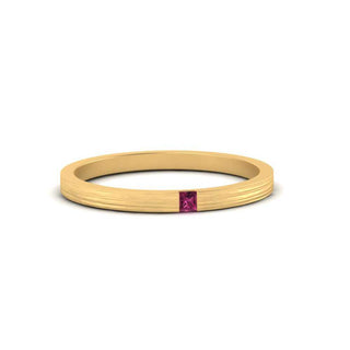 Thin Princess Cut Mens Band Ring - MENAGERIE Intimates MENS Lingerie