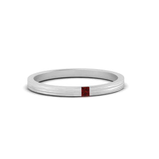 Thin Princess Cut Mens Band Ring - MENAGERIE Intimates MENS Lingerie