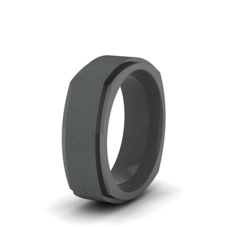 Two Tone Brushed Mens Wedding Ring - MENAGERIE Intimates MENS Lingerie