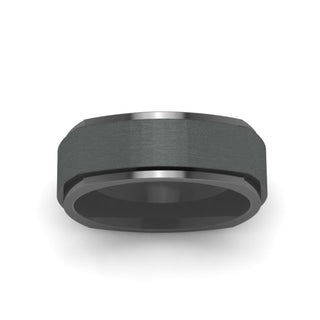 Two Tone Brushed Mens Wedding Ring - MENAGERIE Intimates MENS Lingerie