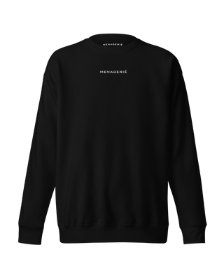 CREW NECK SWEATSHIRT | 100% COTTON | WHITE EMBROIDERY