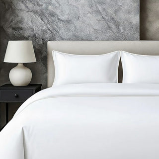 400 TC 100% Tencel Soft Silk Piping Duvet Cover Set