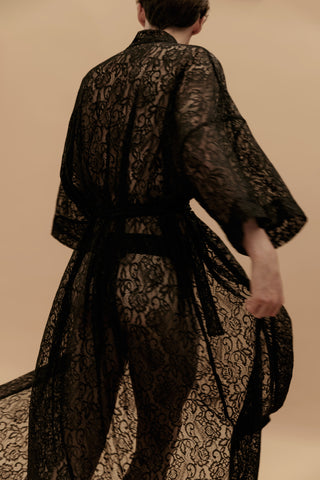 FULL LENGTH KIMONO ROBE | ROSE SIGNATURE EDITION - MENAGERIE Intimates MENS Lingerie
